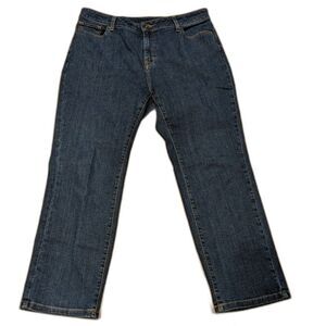 LL Bean Women's Classic Fit Jeans Size 16 Petite | Blue Denim Pockets High Rise